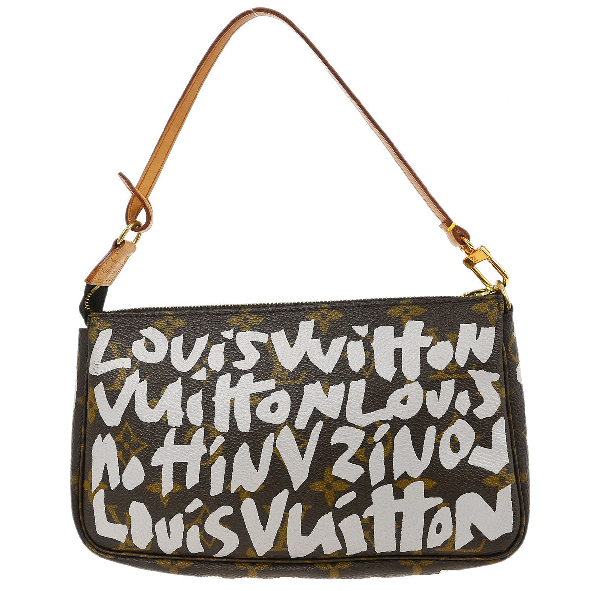 Louis Vuitton White Graffiti Pochette Accessoires Handbag M92192