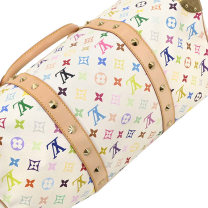 Louis Vuitton White Monogram Multicolor Keepall 45 Handbag M92641
