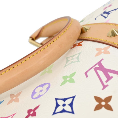 Louis Vuitton White Monogram Multicolor Keepall 45 Handbag M92641