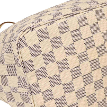 Louis Vuitton Damier Azur Neverfull MM Shoulder Tote Bag N41361