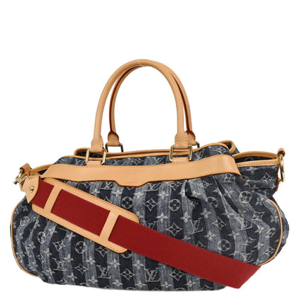 Louis Vuitton Blue Monogram Denim Cabas Raye GM 2way Shoulder Tote M95336