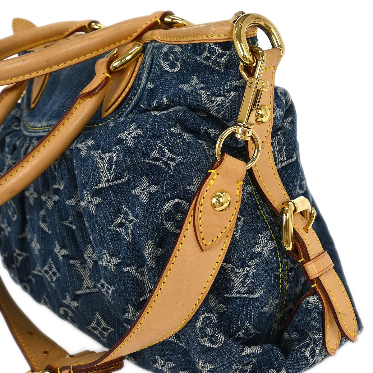 Louis Vuitton Monogram Denim Neo Cabby MM 2way Tote Handbag M95349