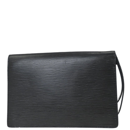 Louis Vuitton 2012 Black Epi Pochette Sellier Dragonne Clutch M52762