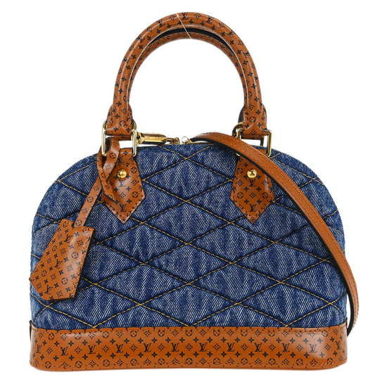 Louis Vuitton Denim Malletage Alma BB 2way Handbag M55048
