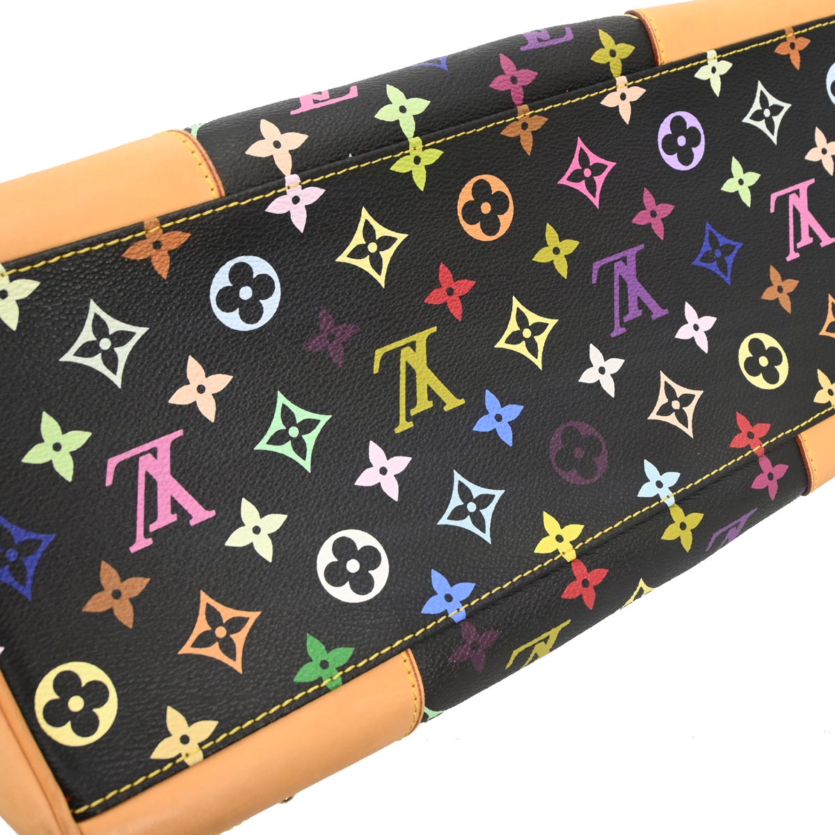Louis Vuitton 2010 Black Monogram Multicolor Claudia Handbag M40194