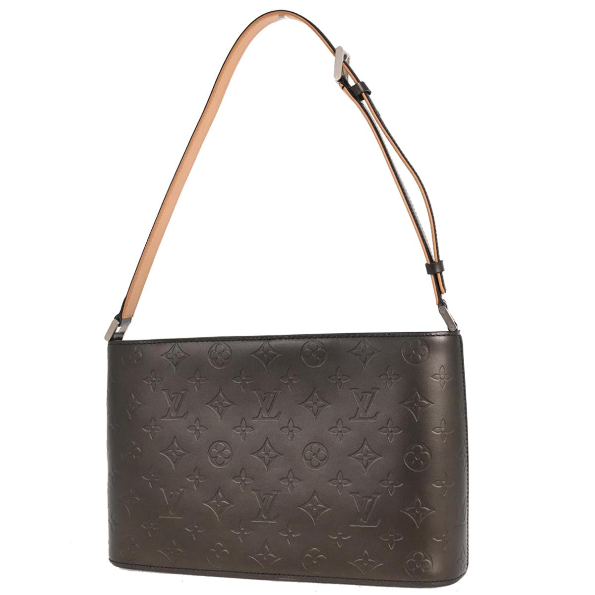 Louis Vuitton 2003 Black Monogram Mat Alston Shoulder Bag M55122