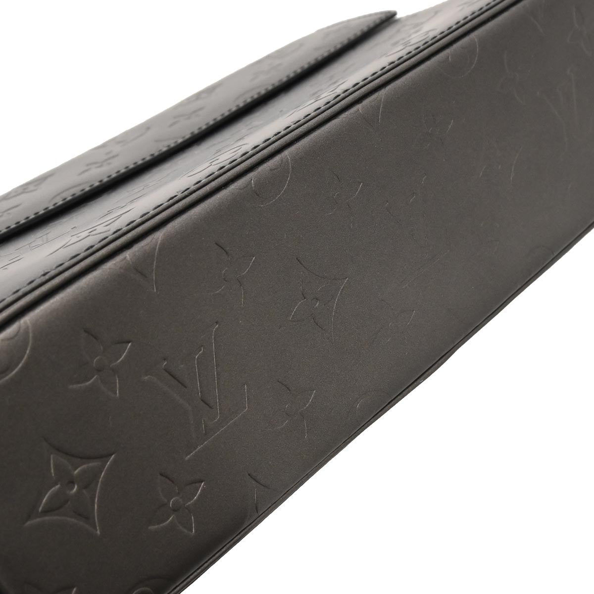 Louis Vuitton 2003 Black Monogram Mat Alston Shoulder Bag M55122