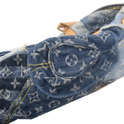 Louis Vuitton 2007 Blue Monogram Denim Patchwork Bowly Handbag M95376