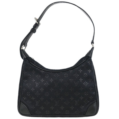 Louis Vuitton 2001 Black Monogram Satin Little Boulogne Handbag M92142