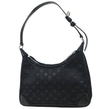 Louis Vuitton 2001 Black Monogram Satin Little Boulogne Handbag M92142