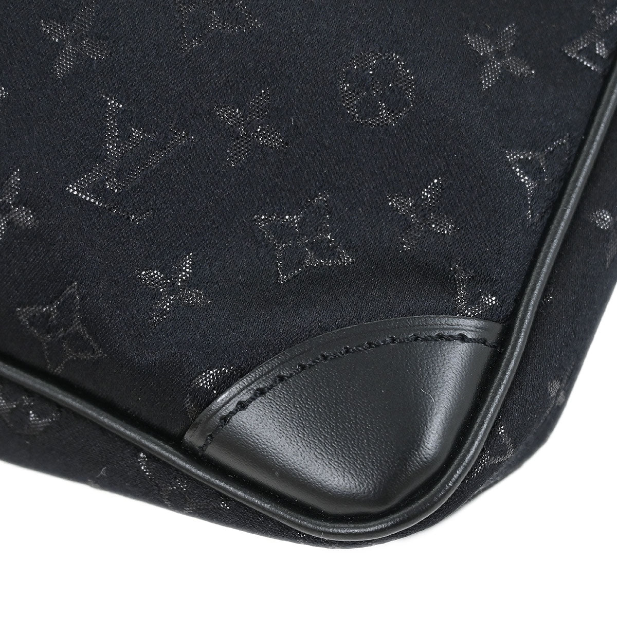 Louis Vuitton 2001 Black Monogram Satin Little Boulogne Handbag M92142