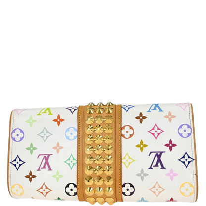 Louis Vuitton 2009 White Multicolor Pochette Courtney Clutch Bag M45639