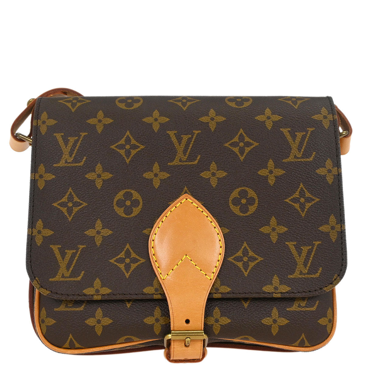 Louis Vuitton 1990 Monogram Cartouchiere MM Shoulder Bag M51253