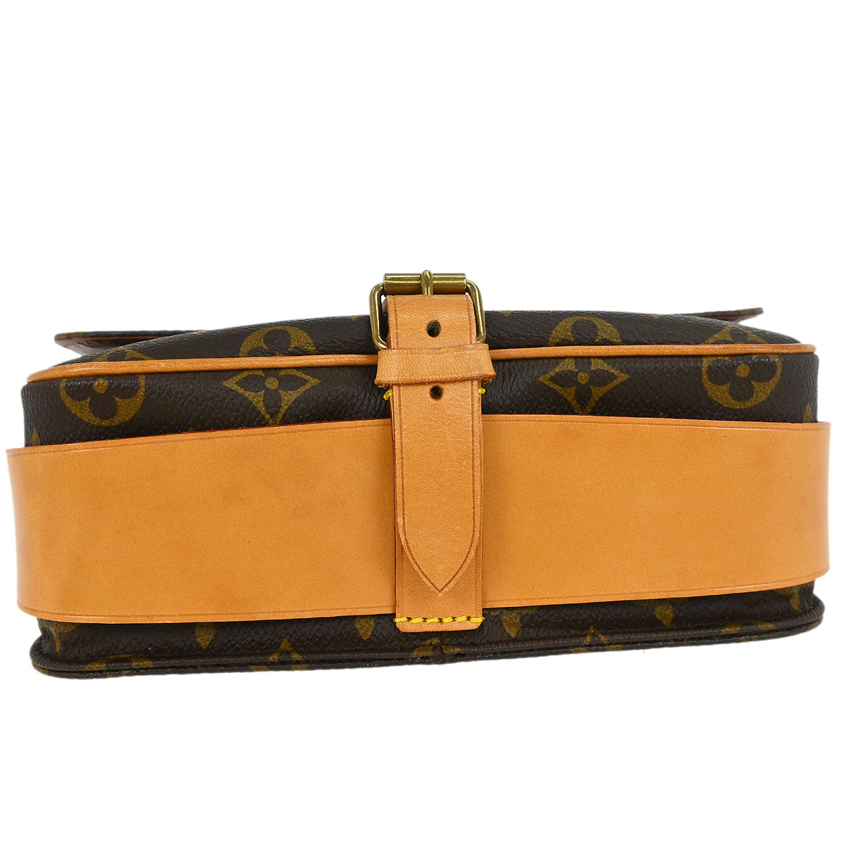 Louis Vuitton 1990 Monogram Cartouchiere MM Shoulder Bag M51253