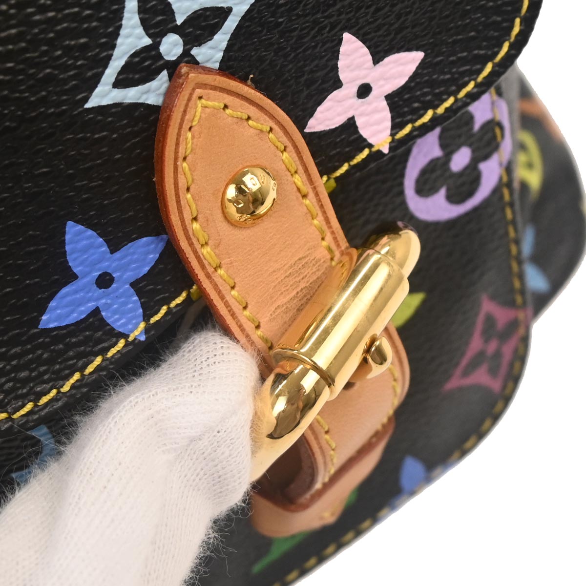 Louis Vuitton 2009 Black Monogram Multicolor Petite Noe Handbag M42230