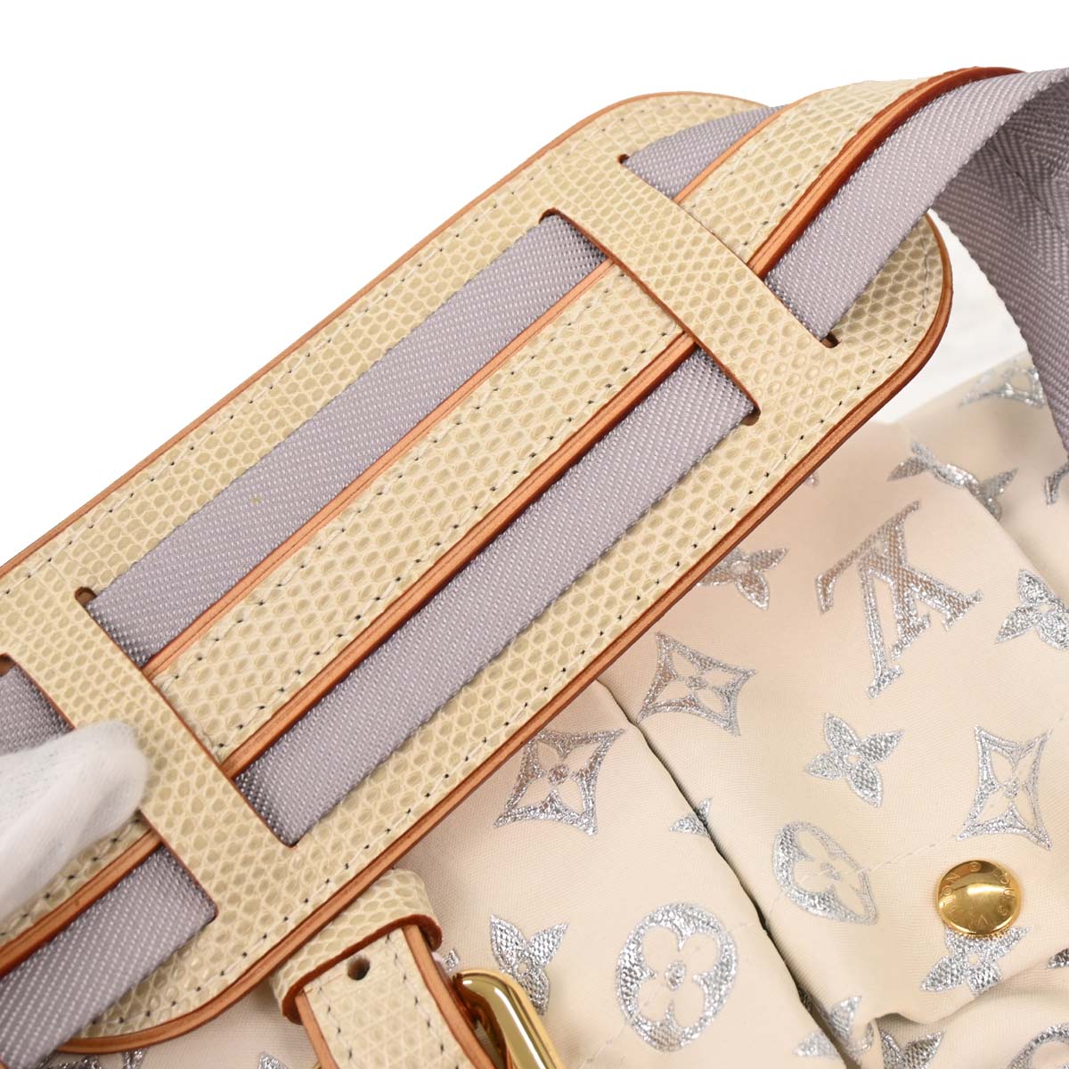 Louis Vuitton 2005 Lizard Monogram Pastel Handbag M95033