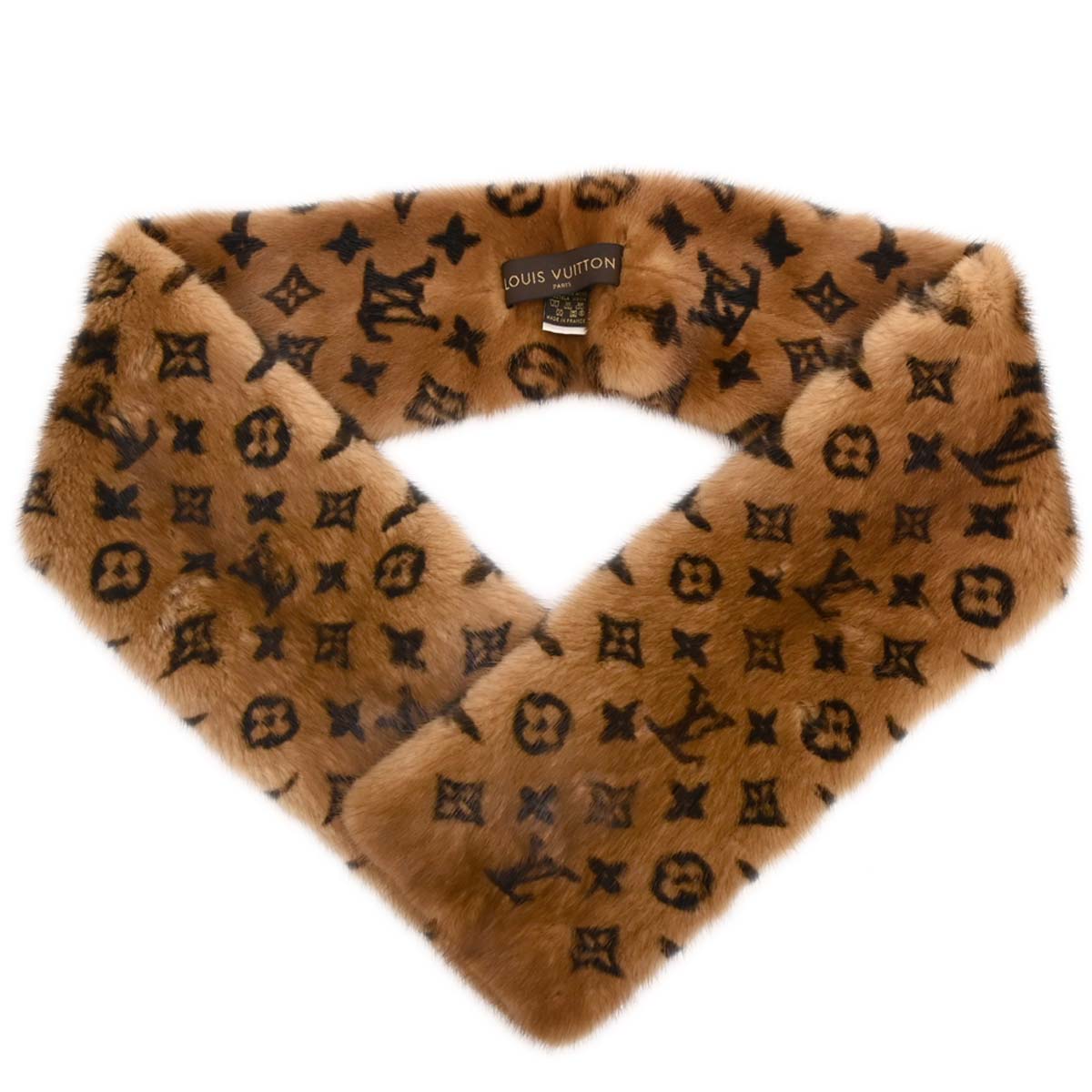 Louis Vuitton * Monogram Mink Echarpe Fur Stole Shawl M72245