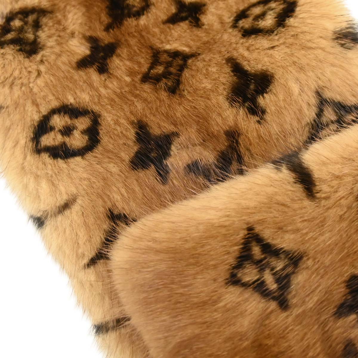 Louis Vuitton * Monogram Mink Echarpe Fur Stole Shawl M72245