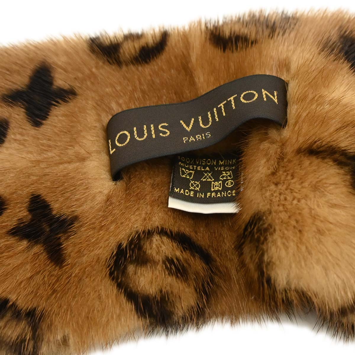 Louis Vuitton * Monogram Mink Echarpe Fur Stole Shawl M72245