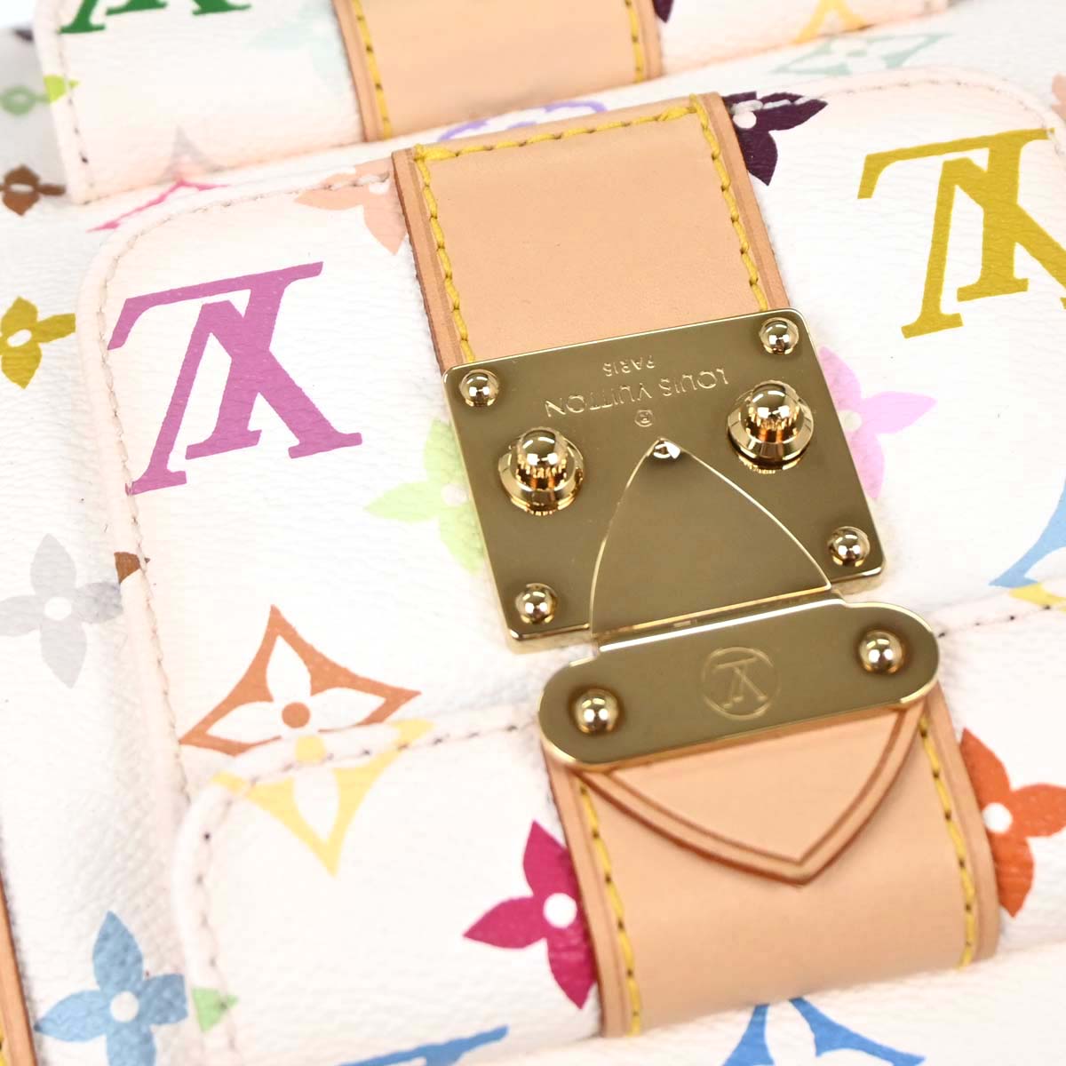 Louis Vuitton 2004 White Monogram Multicolor Keepall 45 Handbag M92641