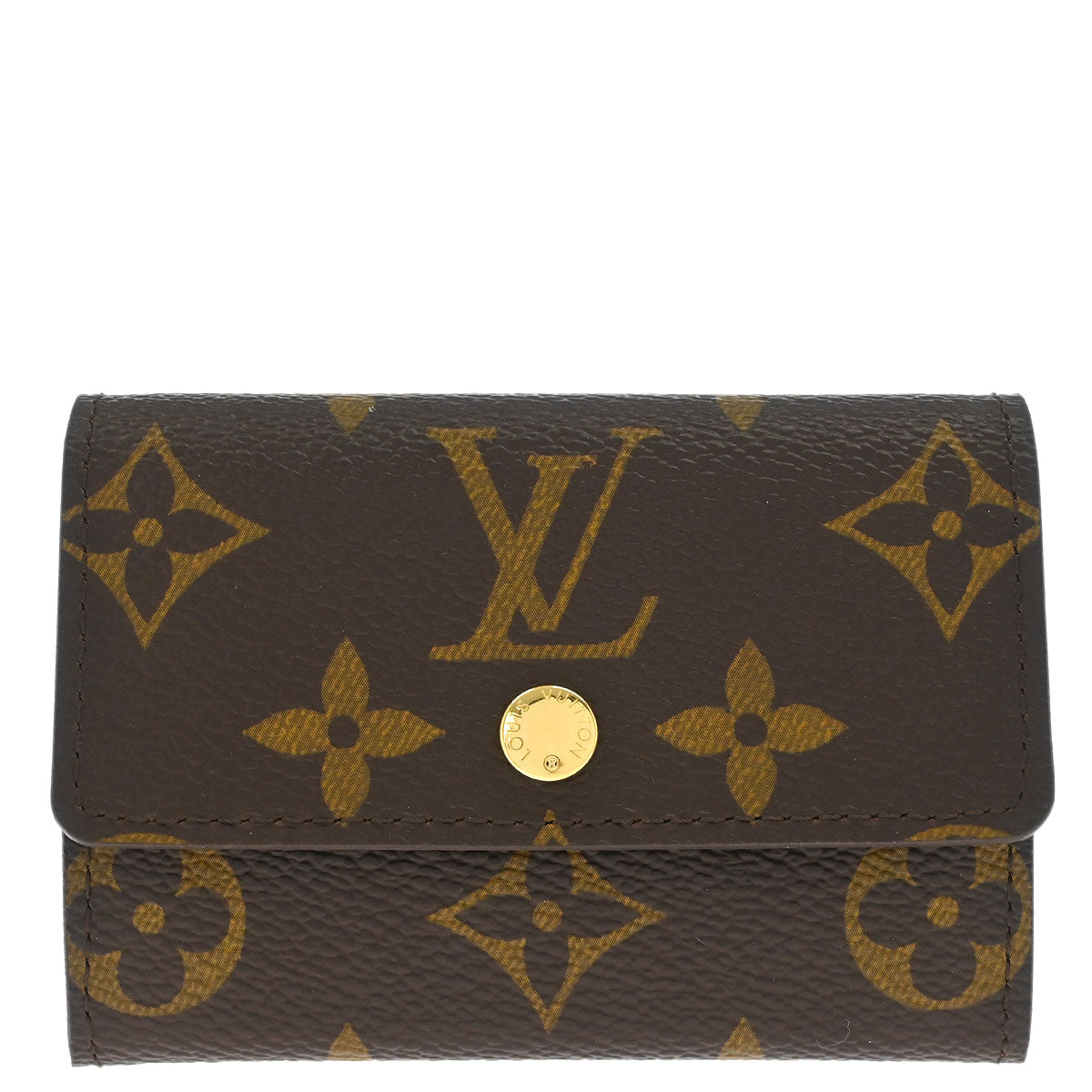 Louis Vuitton 2010 Monogram Porte Monnaie Plat Coin Case Wallet M61930