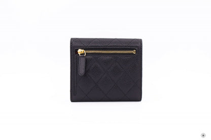 Chanel AP0231 Y01588 Classic Fold Wallet (old Model: A82288) Black Caviar Short Wallet Ghw