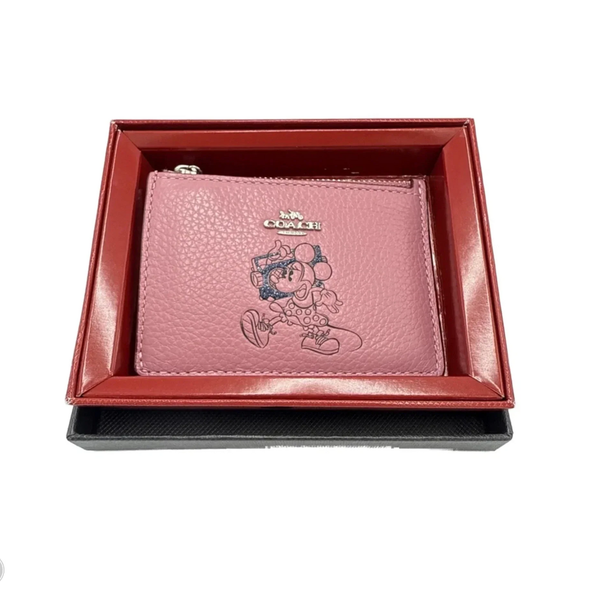 New! Disney Minney Mouse Designer ID Holder By Coach