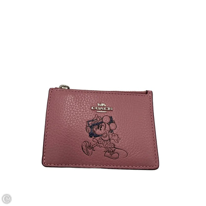 New! Disney Minney Mouse Designer ID Holder By Coach