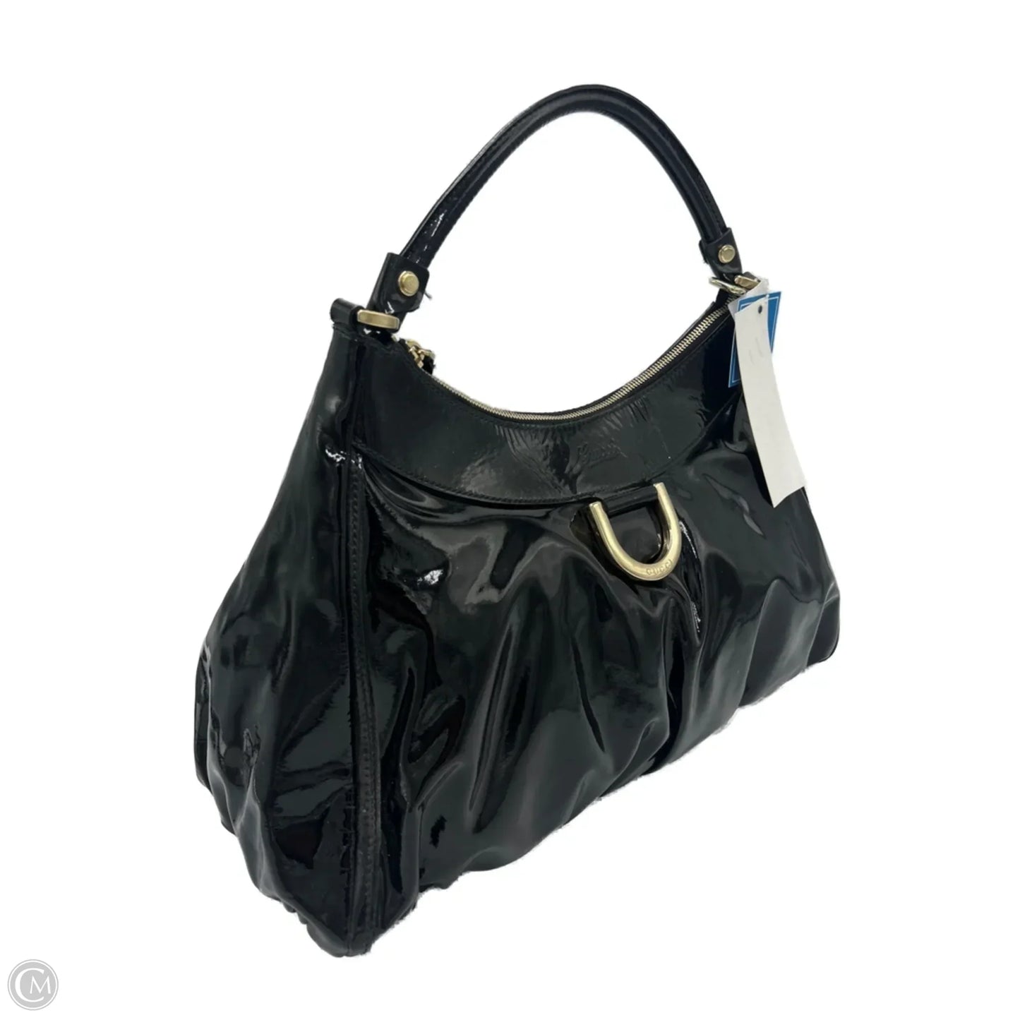 Gucci Patent Leather Abbey Luxury Designer Hobo Handbag