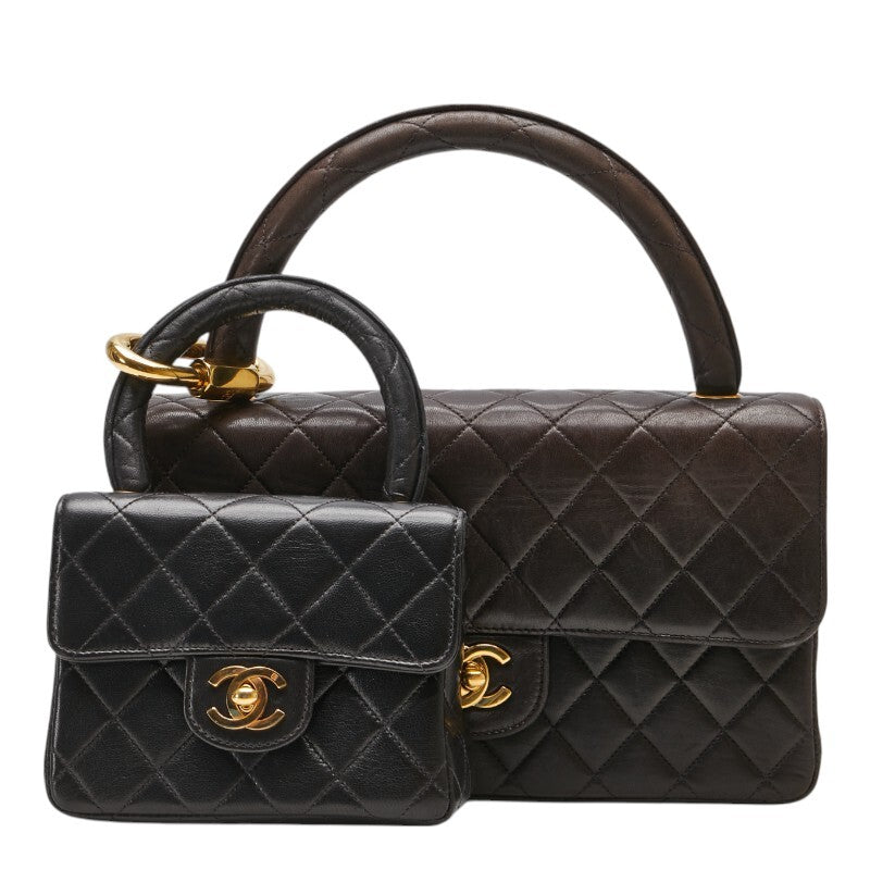 Chanel Coco Mark Matelasse Lambskin 2way Handbag