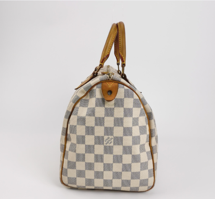 LV Louis Vuitton Damier Azur speedy 30 bag white 30cm*21cm*17.5cm 250210781057004