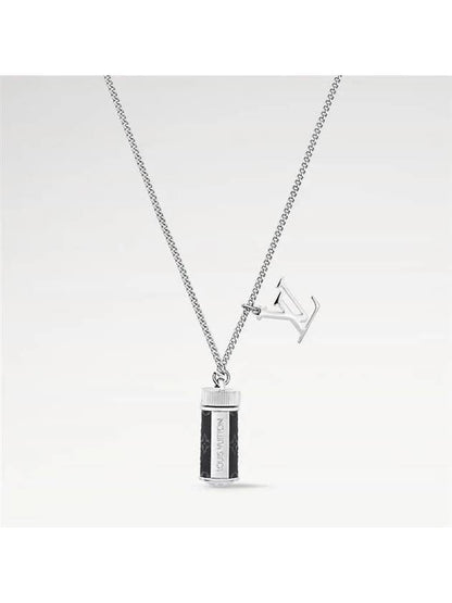 Louis Vuitton Monogram Eclipse Charm Necklace M63641