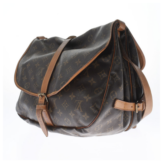 Louis Vuitton Brown Canvas Saumur 35 shoulder bag