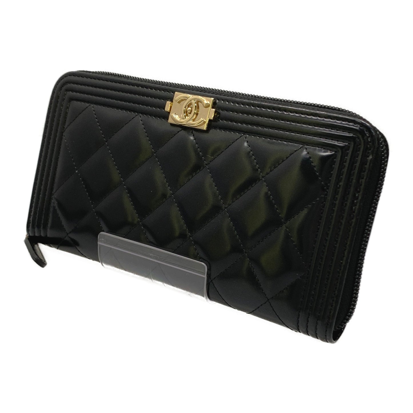 Chanel Long Wallet BLK Enamel