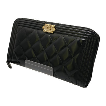 Chanel Long Wallet BLK Enamel