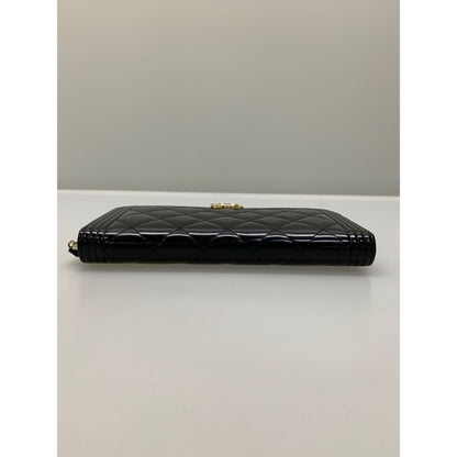 Chanel Long Wallet BLK Enamel