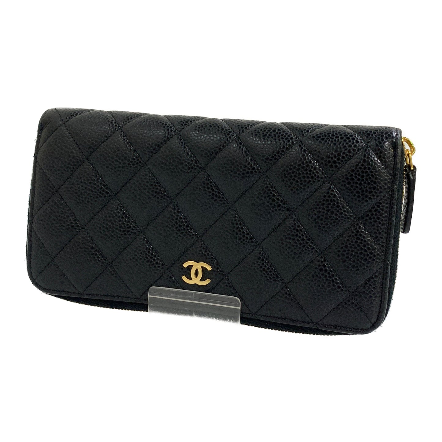 Chanel Long Wallet BLK Cowhide