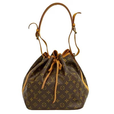 Louis Vuitton Petit Noe Monogram Shoulder Bag Brown M42226