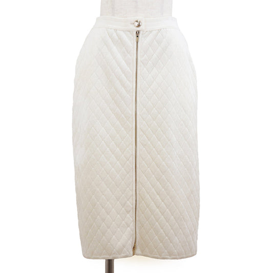Chanel Quilted Center Zip Skirt P65628