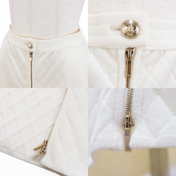 Chanel Quilted Center Zip Skirt P65628