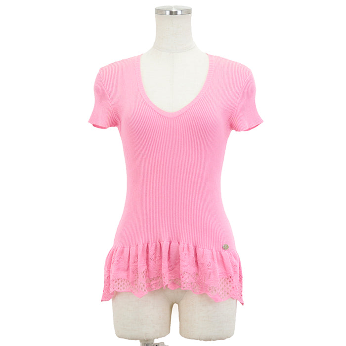 Chanel Logo Charm Cotton Nylon Top Size 38
