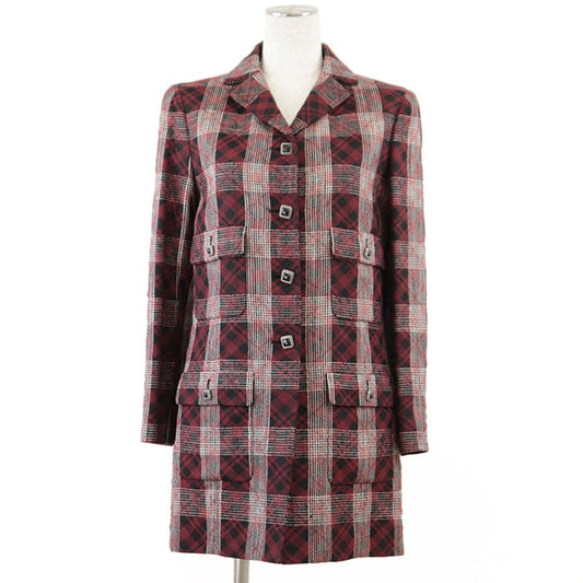 Chanel Jacket P33303 Burgundy Black 36