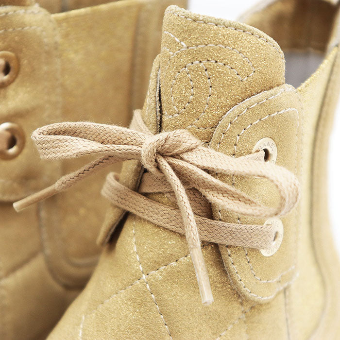 Chanel G28925 Monogram Suede Sneakers