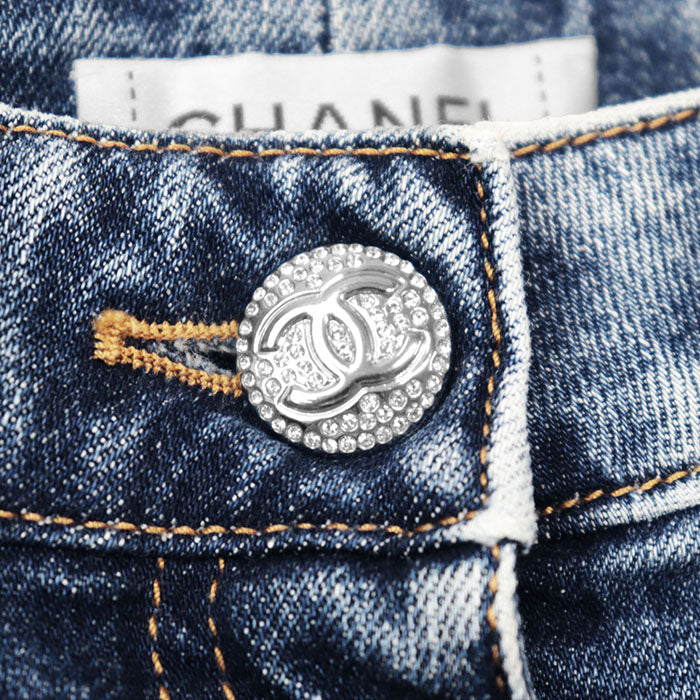 Chanel P74543 Shearling Denim Pants