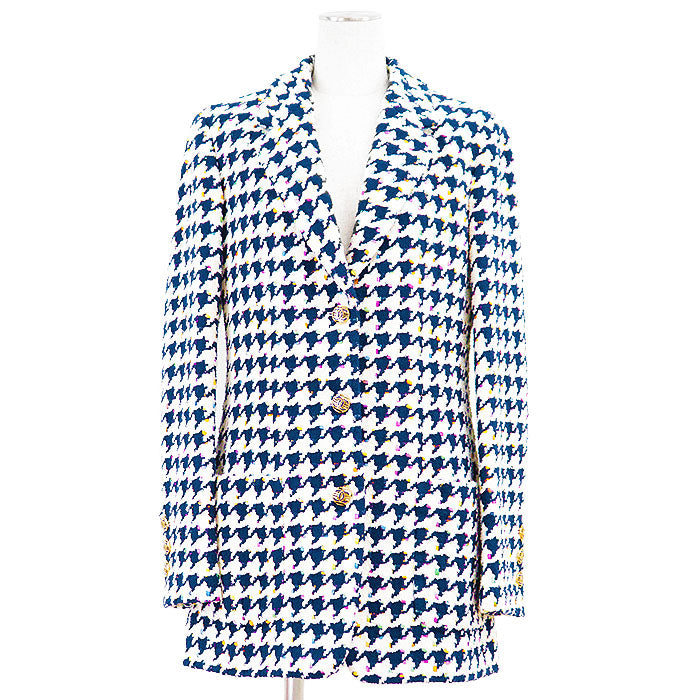 Chanel Fantaisie Tweed Houndstooth Jacket