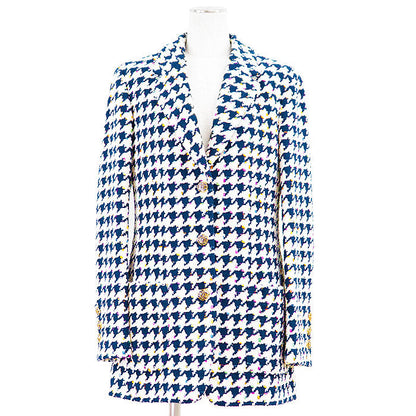 Chanel Fantaisie Tweed Houndstooth Jacket