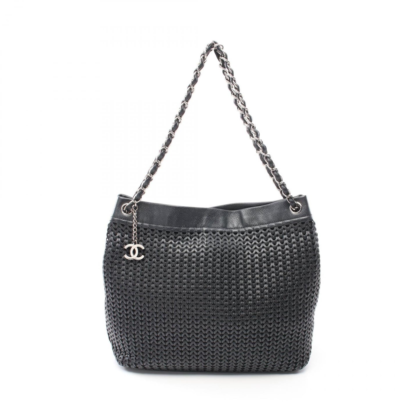 Chanel Caviar Chain Tote Bag  Leather Shoulder Bag in Good condition