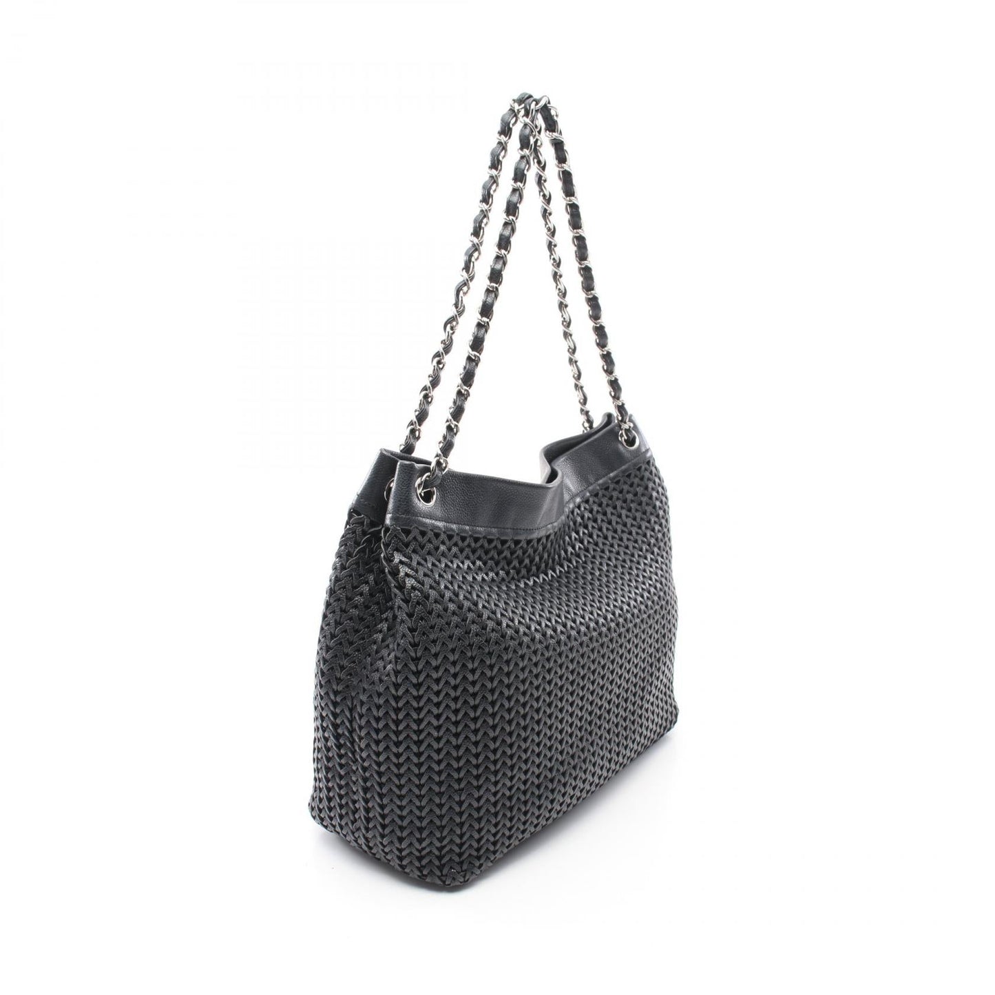 Chanel Caviar Chain Tote Bag  Leather Shoulder Bag in Good condition