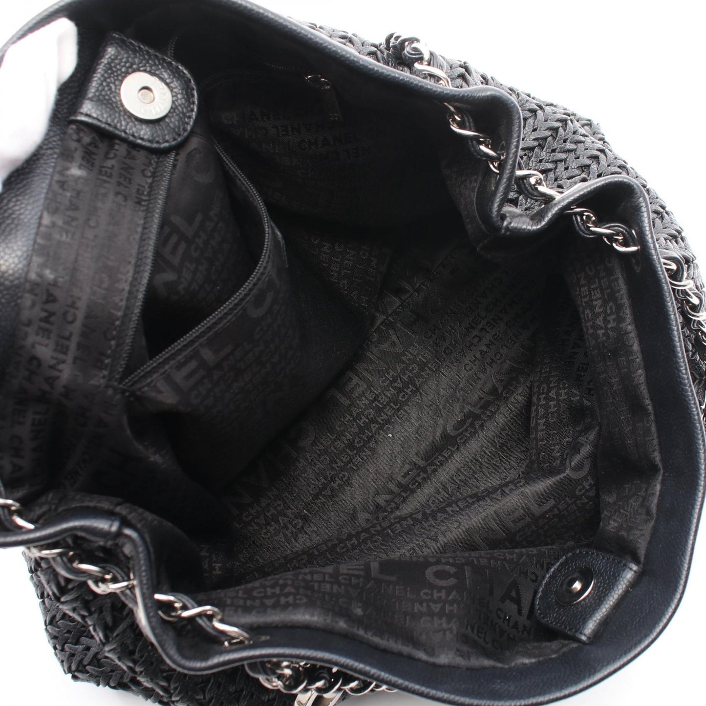 Chanel Caviar Chain Tote Bag  Leather Shoulder Bag in Good condition