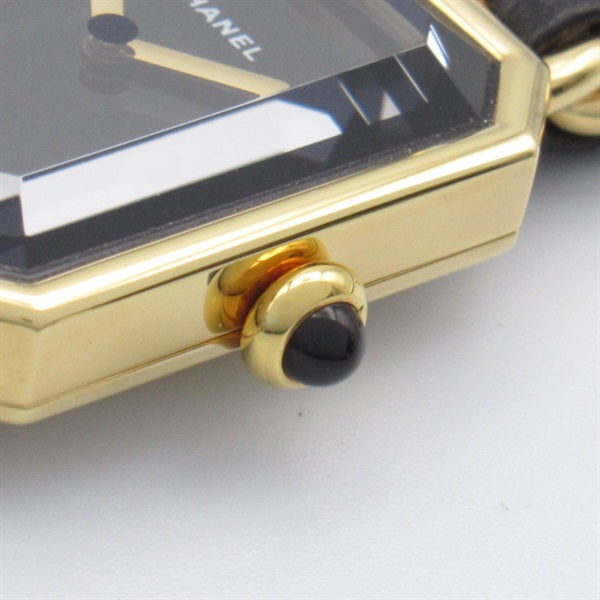 Chanel  CHANEL Premiere L Women's Wrist Watch H0001, Quartz, Gold Plated with Leather Strap, Used - CC Design Metal Other H0001 in Excellent condition